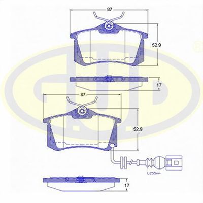 GBP026341 G.U.D. Комплект тормозных колодок, дисковый тормоз