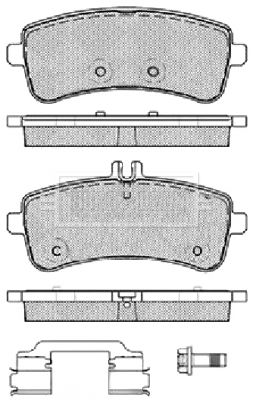 BBP2457 BORG & BECK Комплект тормозных колодок, дисковый тормоз