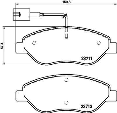 PCP1437 DON Комплект тормозных колодок, дисковый тормоз