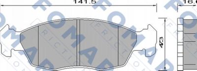 FO642181 FOMAR Friction Комплект тормозных колодок, дисковый тормоз