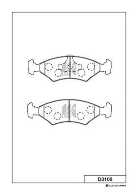 D3108 MK Kashiyama Комплект тормозных колодок, дисковый тормоз