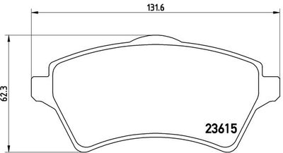 P44011 BREMBO Комплект тормозных колодок, дисковый тормоз