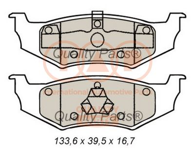 70402050 IAP QUALITY PARTS Комплект тормозных колодок, дисковый тормоз