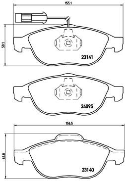 P23114 BREMBO Комплект тормозных колодок, дисковый тормоз