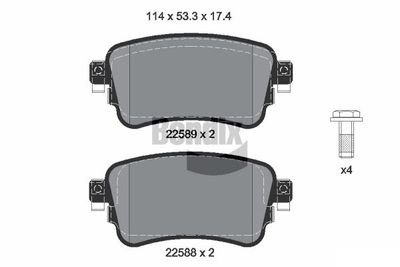 BPD2310 BENDIX Braking Комплект тормозных колодок, дисковый тормоз