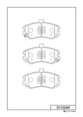D11224M MK Kashiyama Комплект тормозных колодок, дисковый тормоз