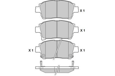 121201 E.T.F. Комплект тормозных колодок, дисковый тормоз