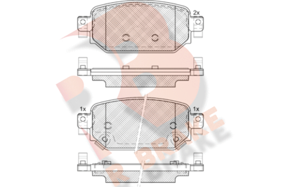 RB2300 R BRAKE Комплект тормозных колодок, дисковый тормоз