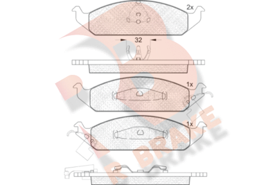 RB1339 R BRAKE Комплект тормозных колодок, дисковый тормоз