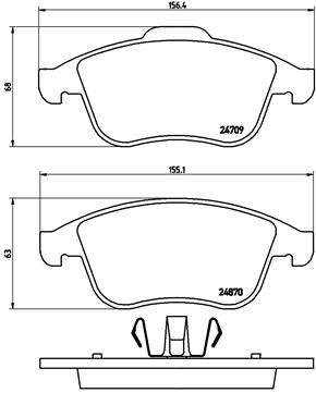 P68045 BREMBO Комплект тормозных колодок, дисковый тормоз