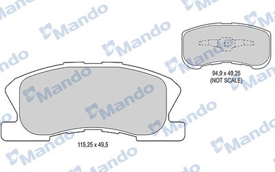 MBF015490 MANDO Комплект тормозных колодок, дисковый тормоз