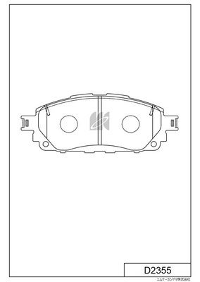 D2355 MK Kashiyama Комплект тормозных колодок, дисковый тормоз