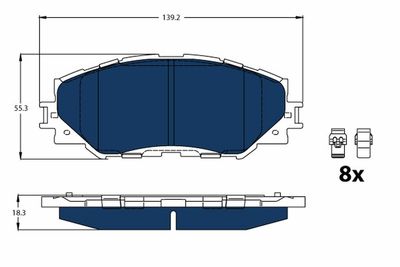 GDB3425BTE TRW Комплект тормозных колодок, дисковый тормоз