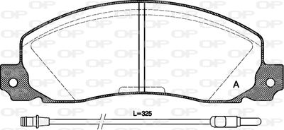 BPA020202 OPEN PARTS Комплект тормозных колодок, дисковый тормоз