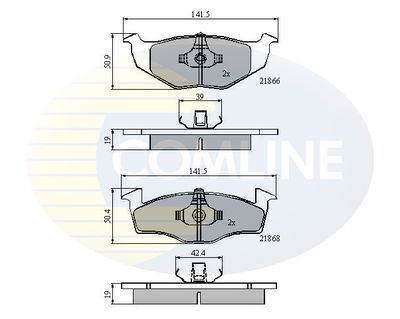 CBP0706 COMLINE Комплект тормозных колодок, дисковый тормоз