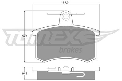 TX1062 TOMEX Brakes Комплект тормозных колодок, дисковый тормоз