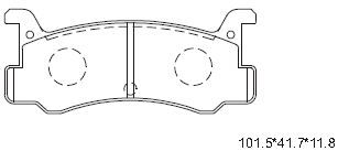 KD3753 ASIMCO Комплект тормозных колодок, дисковый тормоз