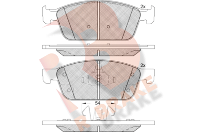 RB2273 R BRAKE Комплект тормозных колодок, дисковый тормоз