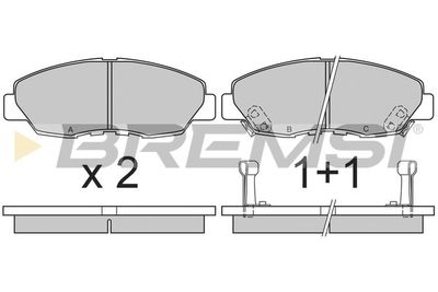 BP2482 BREMSI Комплект тормозных колодок, дисковый тормоз