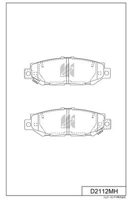 D2112MH MK Kashiyama Комплект тормозных колодок, дисковый тормоз