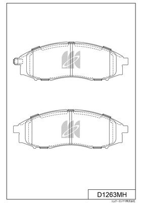 D1263MH MK Kashiyama Комплект тормозных колодок, дисковый тормоз