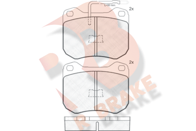 RB0198 R BRAKE Комплект тормозных колодок, дисковый тормоз