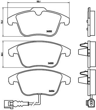 P85112X BREMBO Комплект тормозных колодок, дисковый тормоз