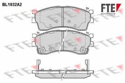 BL1932A2 FTE Комплект тормозных колодок, дисковый тормоз