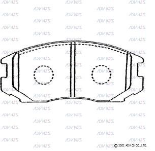 SN278 ADVICS Комплект тормозных колодок, дисковый тормоз