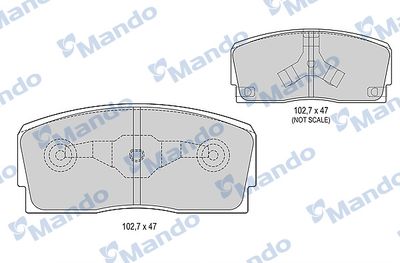 MBF015486 MANDO Комплект тормозных колодок, дисковый тормоз