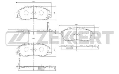 BS2803 ZEKKERT Комплект тормозных колодок, дисковый тормоз