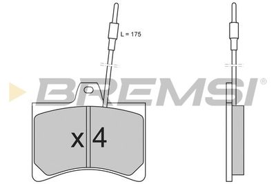 BP2148 BREMSI Комплект тормозных колодок, дисковый тормоз