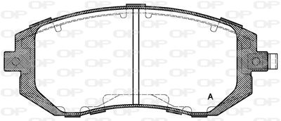 BPA095102 OPEN PARTS Комплект тормозных колодок, дисковый тормоз