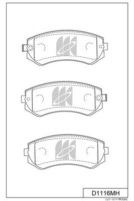 D1116MH MK Kashiyama Комплект тормозных колодок, дисковый тормоз