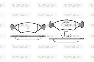 P019310 WOKING Комплект тормозных колодок, дисковый тормоз