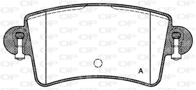 BPA083300 OPEN PARTS Комплект тормозных колодок, дисковый тормоз