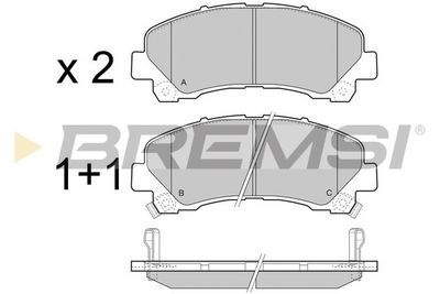 BP3442 BREMSI Комплект тормозных колодок, дисковый тормоз