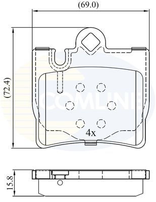 CBP01143 COMLINE Комплект тормозных колодок, дисковый тормоз