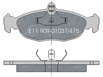 SP252PR SCT - MANNOL Комплект тормозных колодок, дисковый тормоз