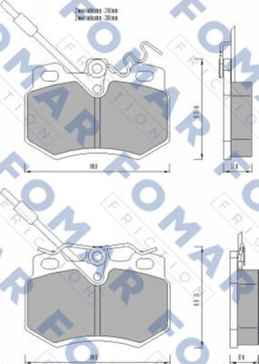 FO491981 FOMAR Friction Комплект тормозных колодок, дисковый тормоз