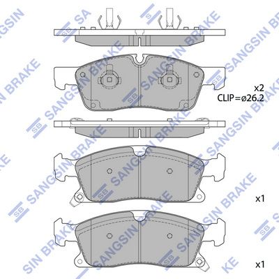 SP1945 Hi-Q Комплект тормозных колодок, дисковый тормоз