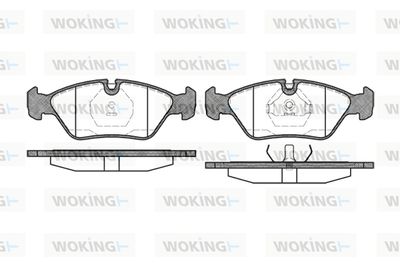 P039300 WOKING Комплект тормозных колодок, дисковый тормоз