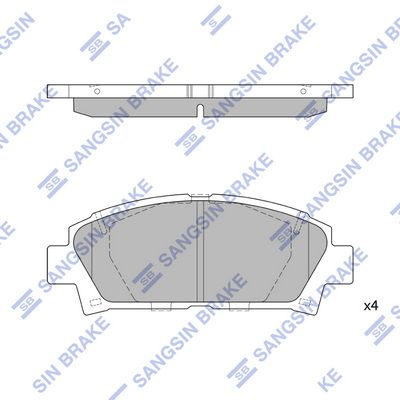 SP1466 Hi-Q Комплект тормозных колодок, дисковый тормоз