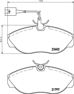 PCP1703 DON Комплект тормозных колодок, дисковый тормоз