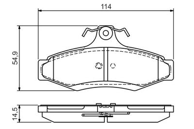 0986495068 BOSCH Комплект тормозных колодок, дисковый тормоз