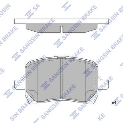 SP1444 Hi-Q Комплект тормозных колодок, дисковый тормоз