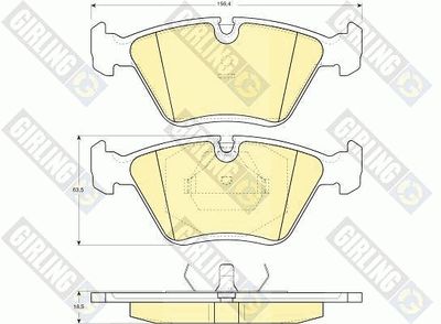 6113552 GIRLING Комплект тормозных колодок, дисковый тормоз