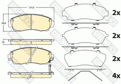 6135816 GIRLING Комплект тормозных колодок, дисковый тормоз