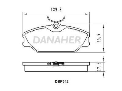 DBP542 DANAHER Комплект тормозных колодок, дисковый тормоз