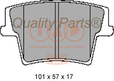 70402073 IAP QUALITY PARTS Комплект тормозных колодок, дисковый тормоз